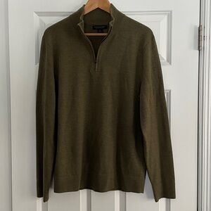 Banana Republic Men's Zip-Up Sweater in Olive